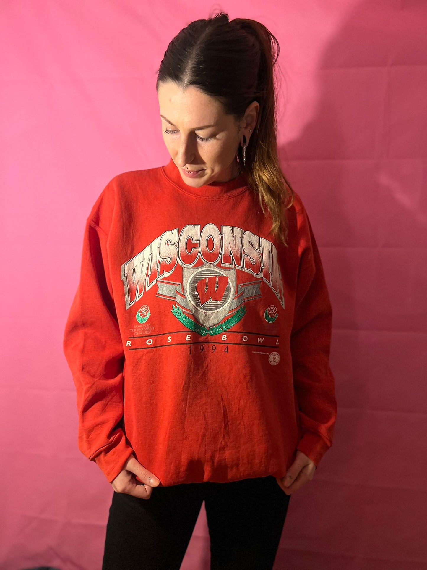 🎓 Sweat Rouge Collège Américain – Esprit Campus Authentique 🇺🇸